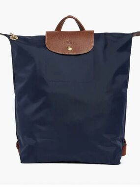 Navy Longchamp Le Pliage Backpack M